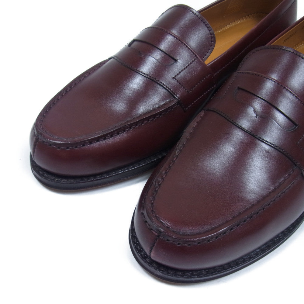 JALAN SRIWIJAYA ジャランスリウァヤ 98589 レザー ソール ペニー コイン ローファー UK6 ブラウン系 6【美品】【中古】
