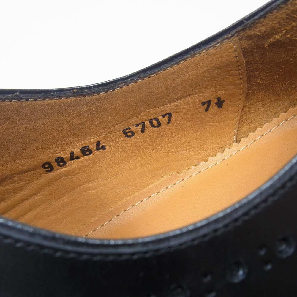 JALAN SRIWIJAYA ジャランスリウァヤ 98464 ホールカット ブローグ ビジネス シューズ ブラック UK7.5 ブラック系 7.5【極上美品】【中古】