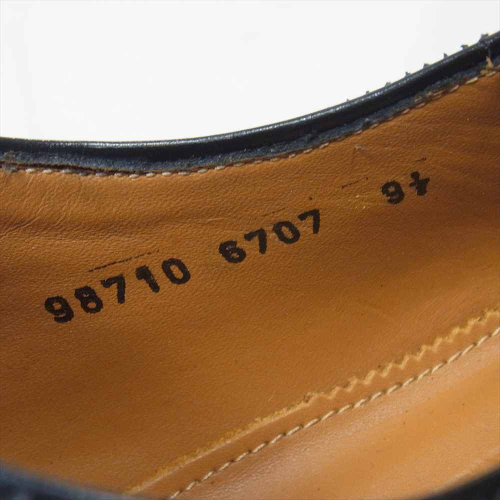 JALAN SRIWIJAYA ジャランスリウァヤ 98710 パンチドキャップトゥ レザーソール ビジネス シューズ ブラック系 9.5【極上美品】【中古】