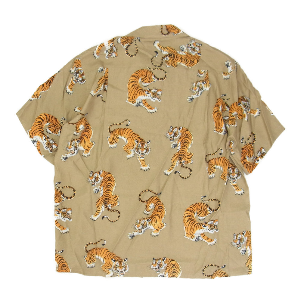 WACKO MARIA ワコマリア 22SS TIMLEHI-WM-HI29 TIM LEHI S/S HAWAIIAN SHIRT ティムリーハイ 虎総柄 半袖 ハワイアン アロハ シャツ ベージュ系 M【新古品】【未使用】【中古】