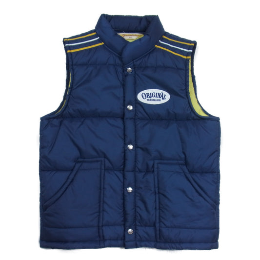 TENDERLOIN テンダーロイン T-NRA VEST サークルワッペン ロゴ 中綿 レーシング ベスト ネイビー系 38【中古】