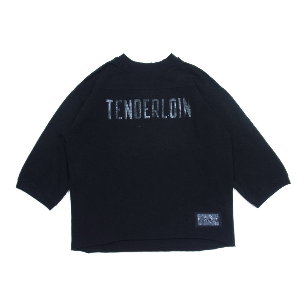 TENDERLOIN テンダーロイン 渋谷店限定 FOOTBALL SHT 七分袖 フットボール Tシャツ ブラック系 S【中古】