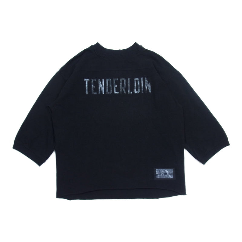 TENDERLOIN テンダーロイン 渋谷店限定 FOOTBALL SHT 七分袖 フットボール Tシャツ ブラック系 S【中古】