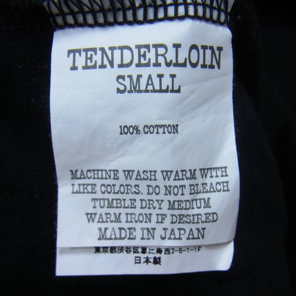 TENDERLOIN テンダーロイン 渋谷店限定 FOOTBALL SHT 七分袖 フットボール Tシャツ ブラック系 S【中古】