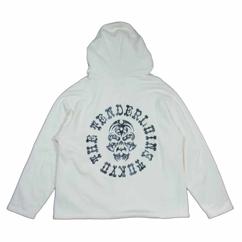 TENDERLOIN テンダーロイン 17AW T-SWEAT PARKA BS ボルネオスカル プリント プルオーバー パーカー オフホワイト系 S【美品】【中古】