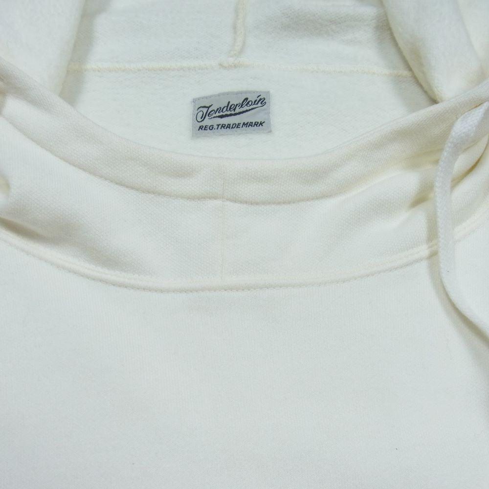 TENDERLOIN テンダーロイン 17AW T-SWEAT PARKA BS ボルネオスカル プリント プルオーバー パーカー オフホワイト系 S【美品】【中古】