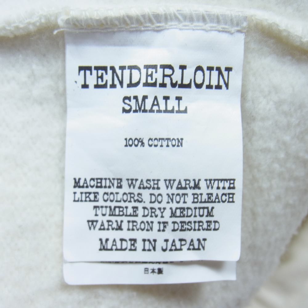 TENDERLOIN テンダーロイン 17AW T-SWEAT PARKA BS ボルネオスカル プリント プルオーバー パーカー オフホワイト系 S【美品】【中古】