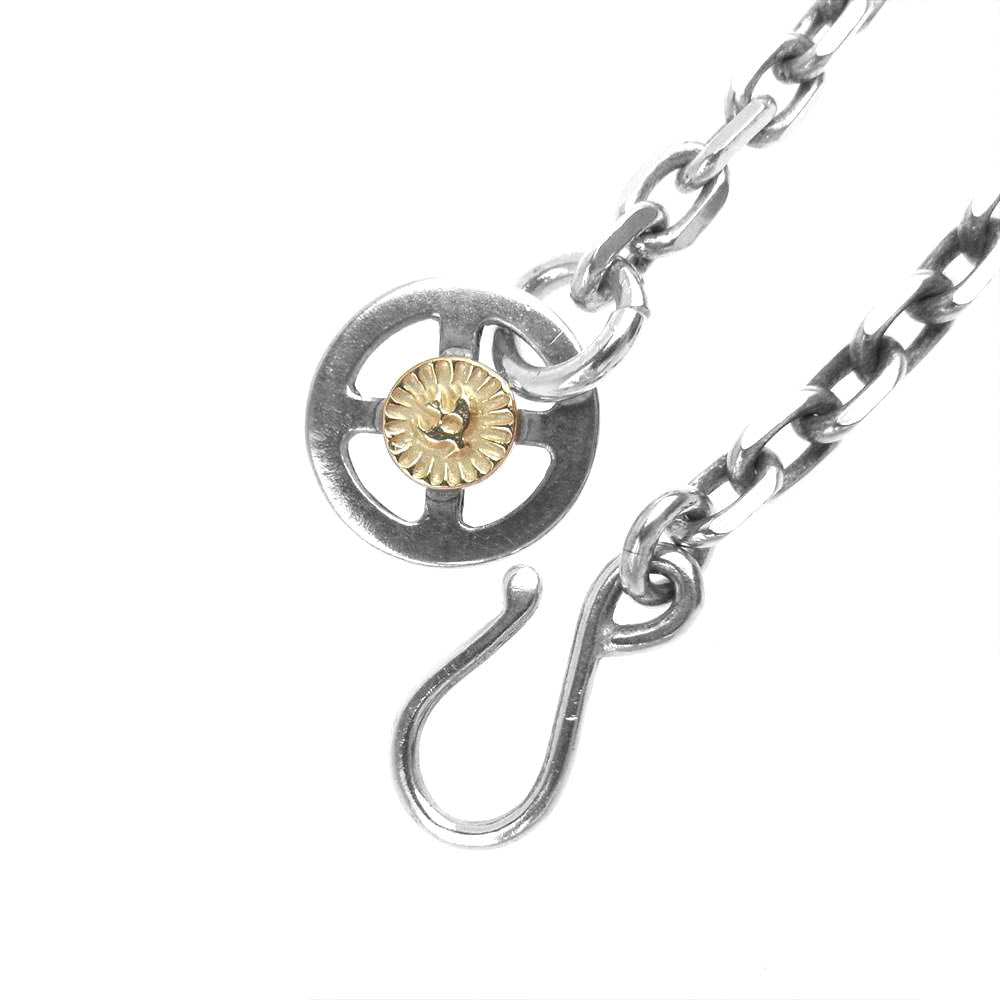 WINGROCK ウィングロック 金メタル付き メディスンホイール フック ネックレス シルバー系【中古】