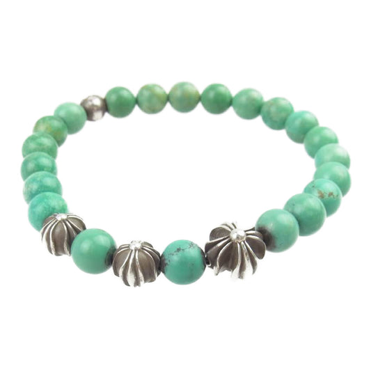 CHROME HEARTS クロムハーツ（原本無） BEAD 8mmビーズブレス ターコイズ グリーン系【中古】
