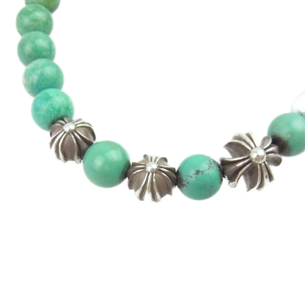 CHROME HEARTS クロムハーツ（原本無） BEAD 8mmビーズブレス ターコイズ グリーン系【中古】