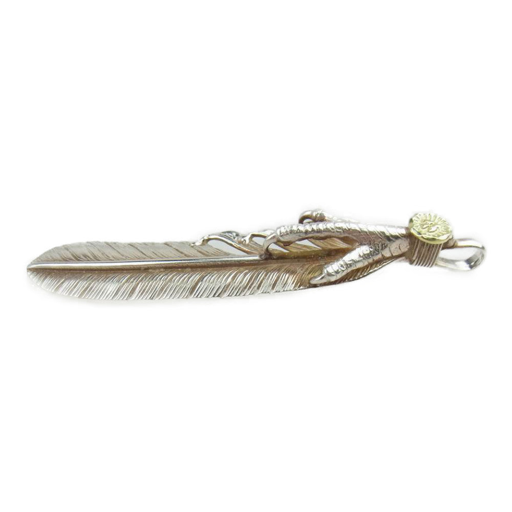 WINGROCK ウィングロック K18 金メタル付き イーグルクロー フェザー トップ シルバー系 ゴールド系【中古】