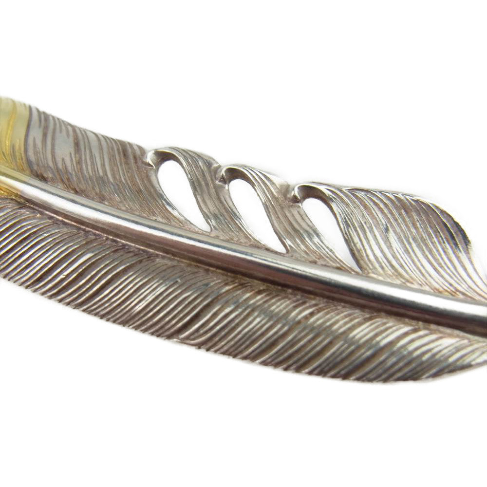 WINGROCK ウィングロック 先金 K18 フェザー ペンダントトップ 左向き シルバー系 ゴールド系【中古】