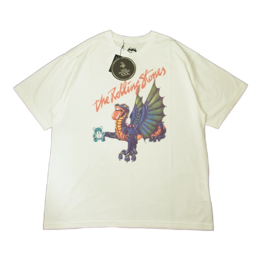 HYSTERIC GLAMOUR ヒステリックグラマー 06221CT08 THE ROLLING STONES ローリング ストーンズ SEPTEMBER セプテンバー 1973 Tシャツ ホワイト系 L【新古品】【未使用】【中古】