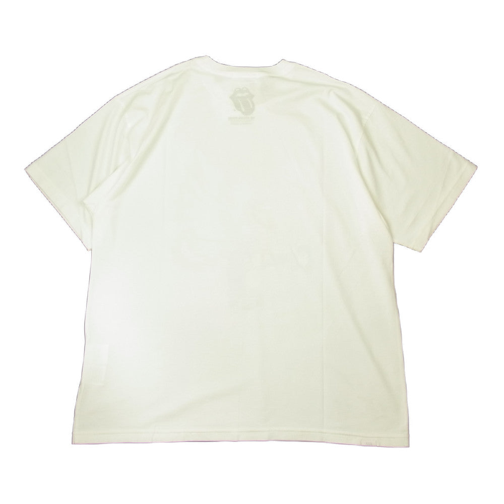 HYSTERIC GLAMOUR ヒステリックグラマー 06221CT08 THE ROLLING STONES ローリング ストーンズ SEPTEMBER セプテンバー 1973 Tシャツ ホワイト系 L【新古品】【未使用】【中古】