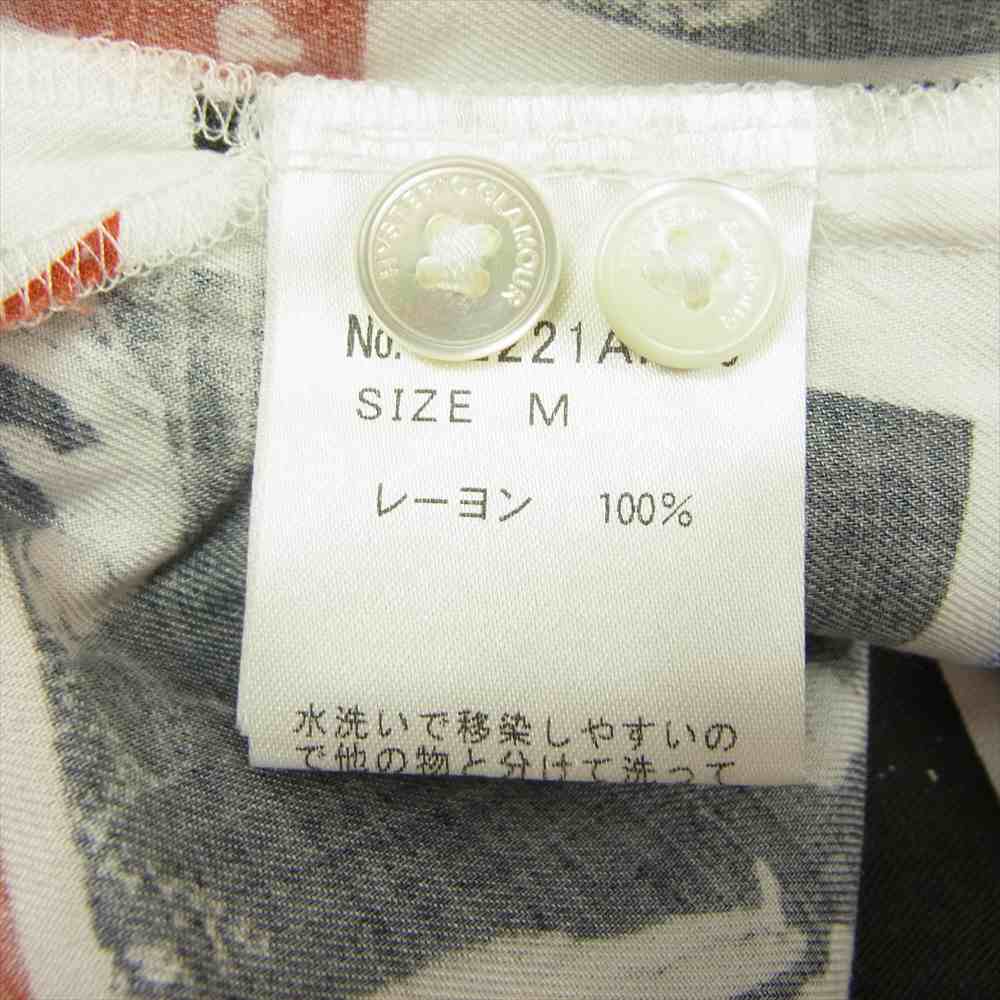HYSTERIC GLAMOUR ヒステリックグラマー 02221AH06 SONIC YOUTH GOO DEMOS柄 オープン カラー シャツ ホワイト系 M【新古品】【未使用】【中古】