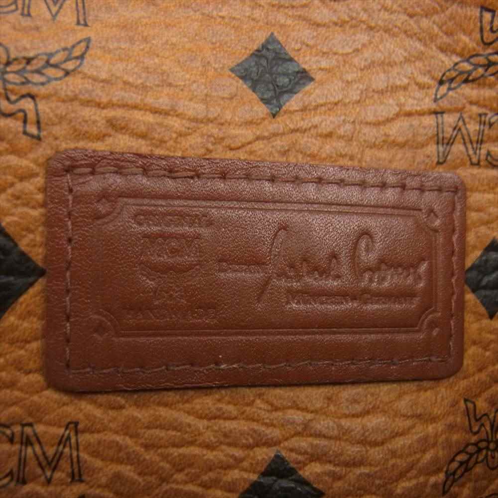 MCM エム・シー・エム ビセトス ロゴグラム レザー トート バッグ ブラウン系【中古】