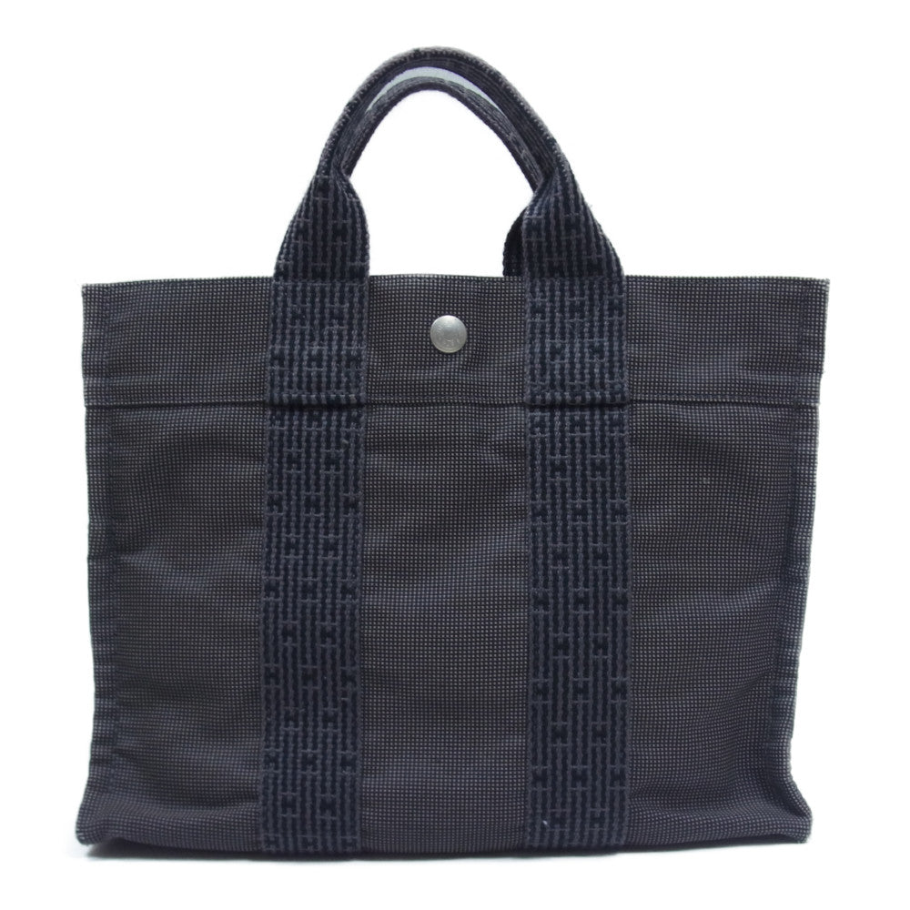HERMES エルメス エールライン MM キャンバス バッグ ブラック系【中古】