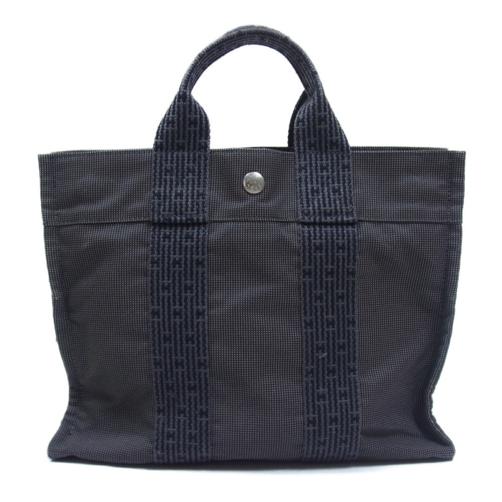 HERMES エルメス エールライン MM キャンバス バッグ ブラック系【中古】