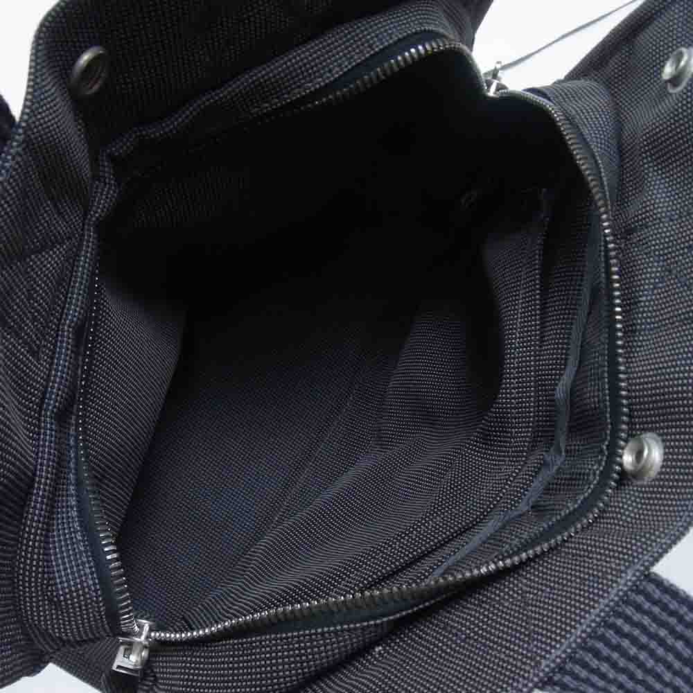 HERMES エルメス エールライン MM キャンバス バッグ ブラック系【中古】