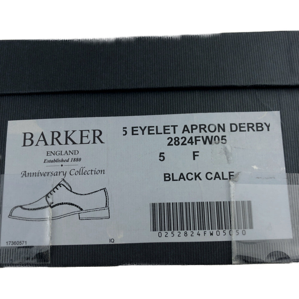 バーカー 2824FW05 APRON DERBY エプロン ダービー Uチップ カーフ ビジネスシューズ ブラック UK5 ブラック系 5【美品】【中古】