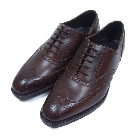 バーカー 4276FW14 OXFORD BROGUE フルブローグ ウイング チップ ダイナイトソール  ビジネス シューズ ブラウン UK5 ブラウン系 5F【美品】【中古】