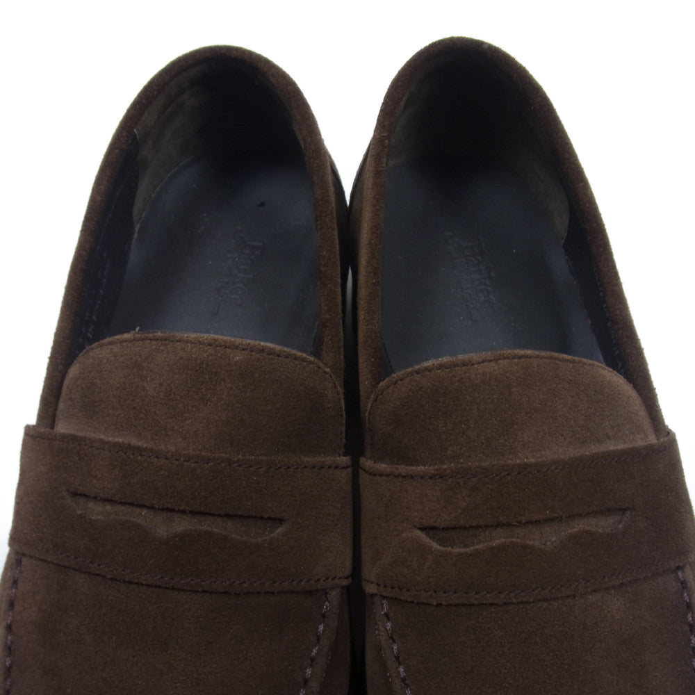 バーカー 4314FW12 クロスボーン カーフ レザー ダイナイト ソール サドル ローファー ブラウン UK6 ブラウン系 6F【美品】【中古】