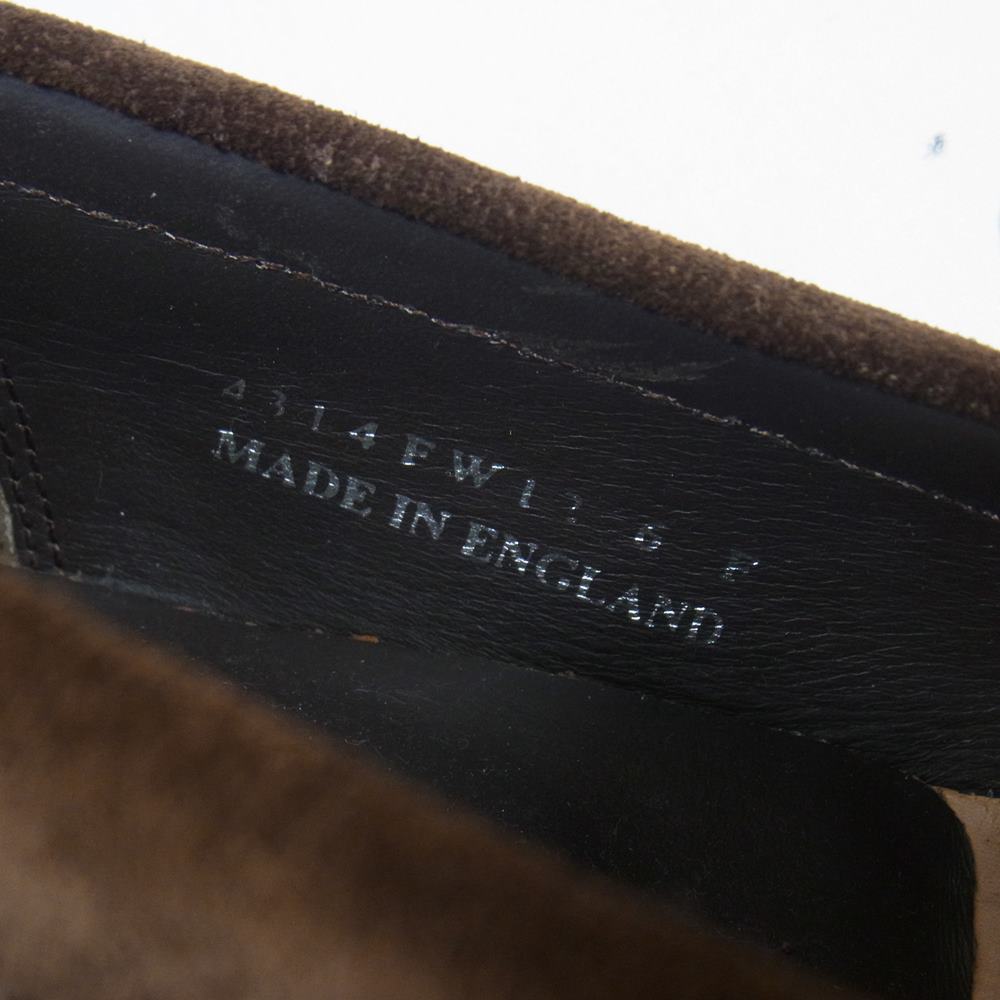 バーカー 4314FW12 クロスボーン カーフ レザー ダイナイト ソール サドル ローファー ブラウン UK6 ブラウン系 6F【美品】【中古】
