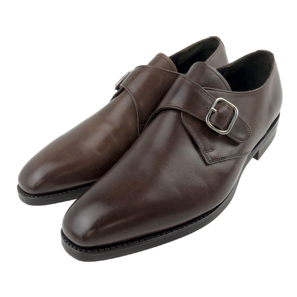 バーカー 4304FW11  MONK SHOE シングル モンク ストラップ ダイナイト ソール ドレスシューズ ブラウン UK8 ダークブラウン系 8【美品】【中古】