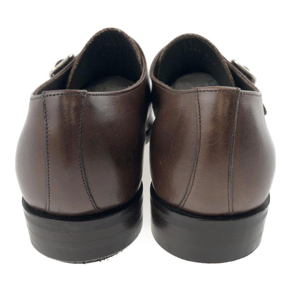 バーカー 4304FW11  MONK SHOE シングル モンク ストラップ ダイナイト ソール ドレスシューズ ブラウン UK8 ダークブラウン系 8【美品】【中古】