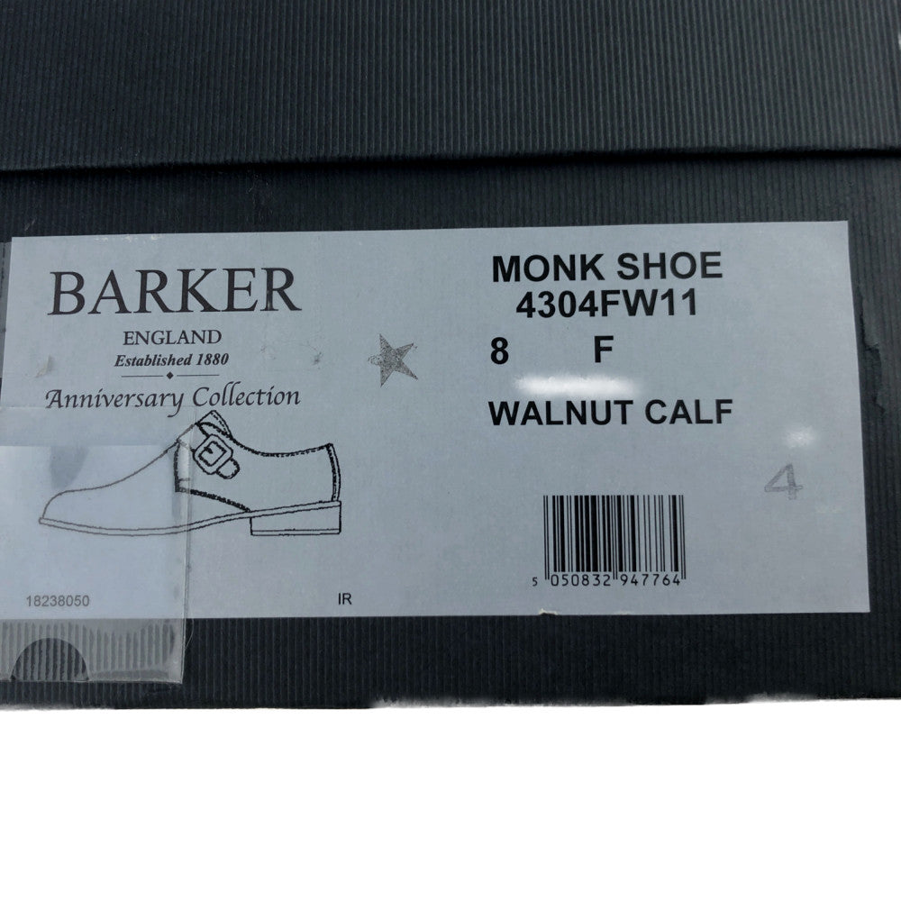 バーカー 4304FW11  MONK SHOE シングル モンク ストラップ ダイナイト ソール ドレスシューズ ブラウン UK8 ダークブラウン系 8【美品】【中古】
