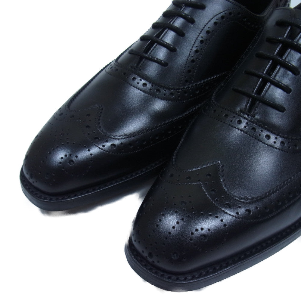 バーカー 4276FW13 OXFORD BROGUE フルブローグ ウイング チップ ダイナイト ソール ビジネス シューズ ブラック系 UK6【美品】【中古】