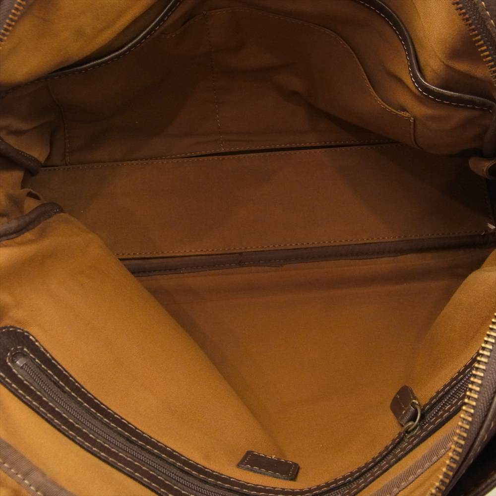 土屋鞄製造所 プロータ 防水ジッパー ソフト ブリーフ バッグ ブラウン系【中古】