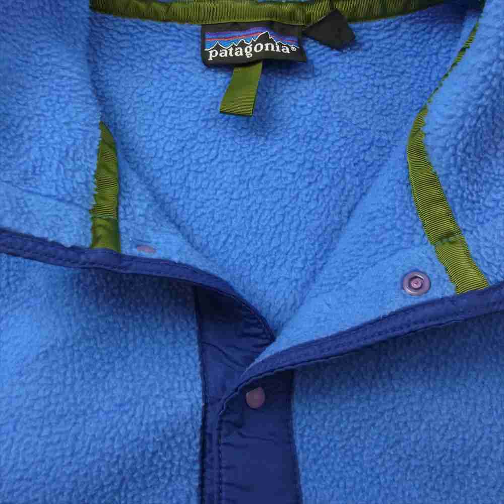 patagonia パタゴニア 90s ポルトガル製 シンチラ スナップT フリース プルオーバー ジャケット ブルー系 M【中古】