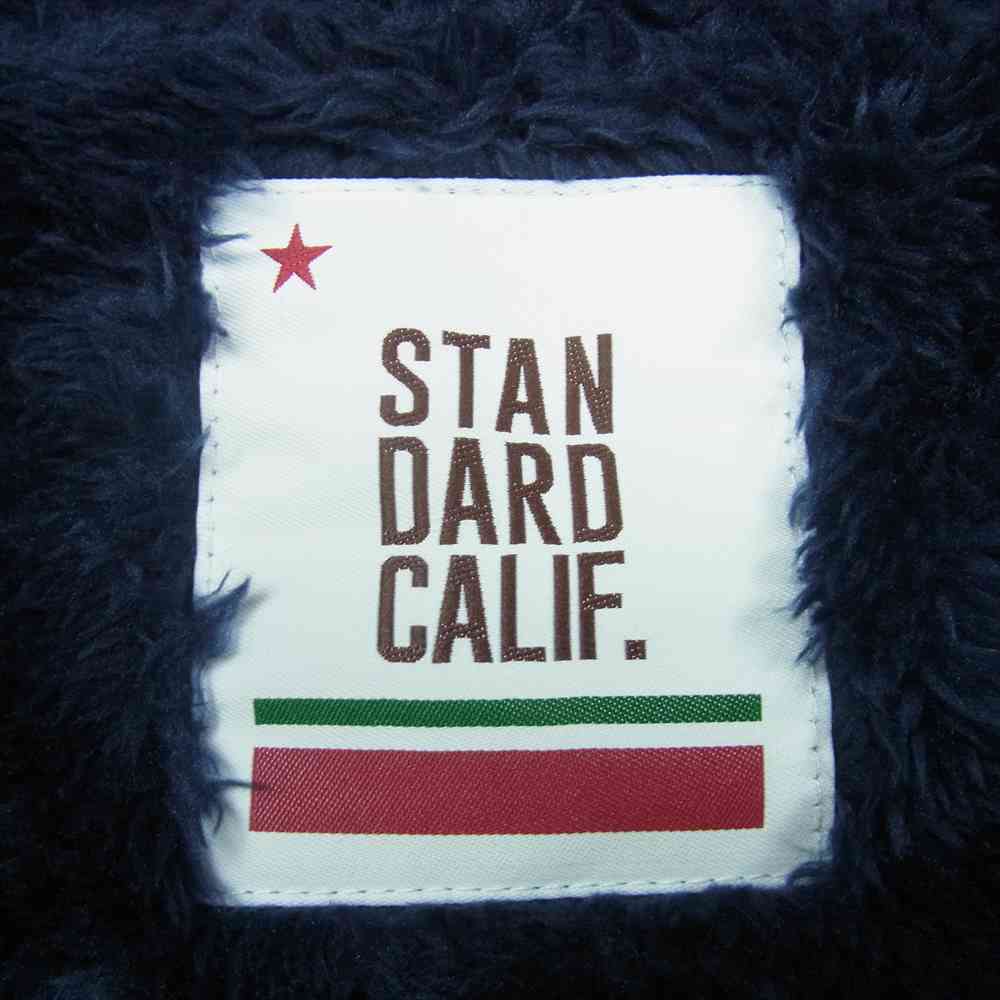 STANDARD CALIFORNIA スタンダードカリフォルニア SD BOA HOOD COACH JACKET 裏地ボアフリース フード付き コーチ ジャケット ブルー系【美品】【中古】