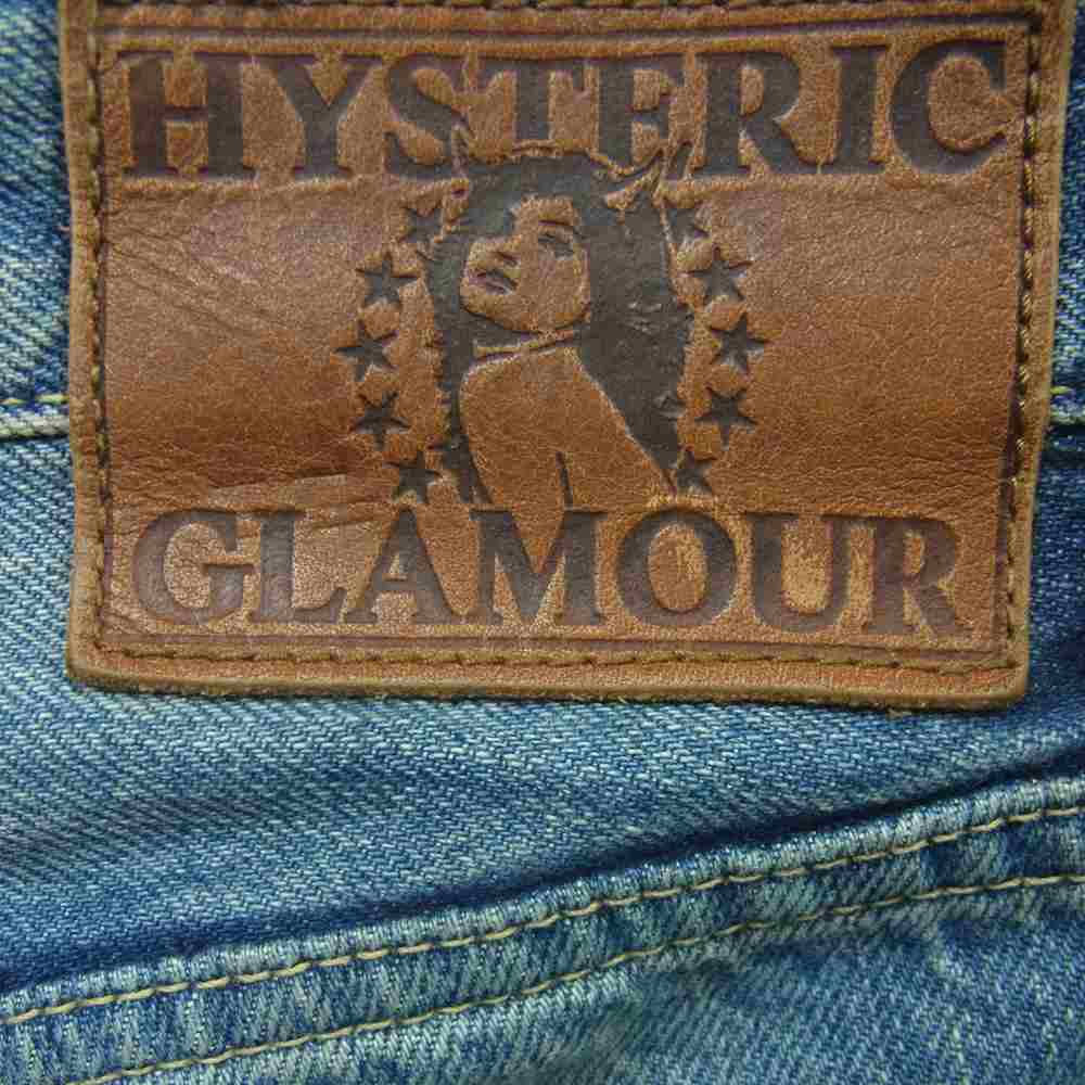 HYSTERIC GLAMOUR ヒステリックグラマー 0231AP02 PF加工 クラッシュ ペイント加工 スタッズ デニム パンツ インディゴブルー系 32【中古】