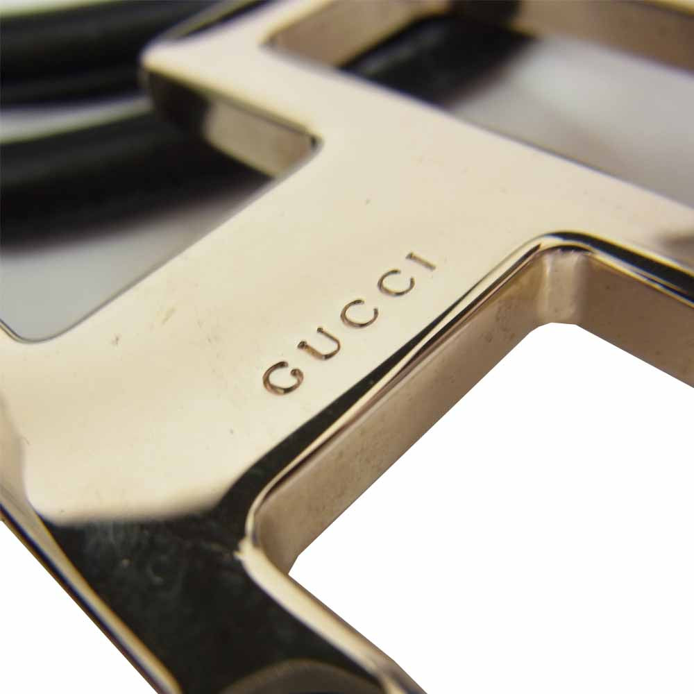 GUCCI グッチ レザー コード ベルト ブラック系【中古】