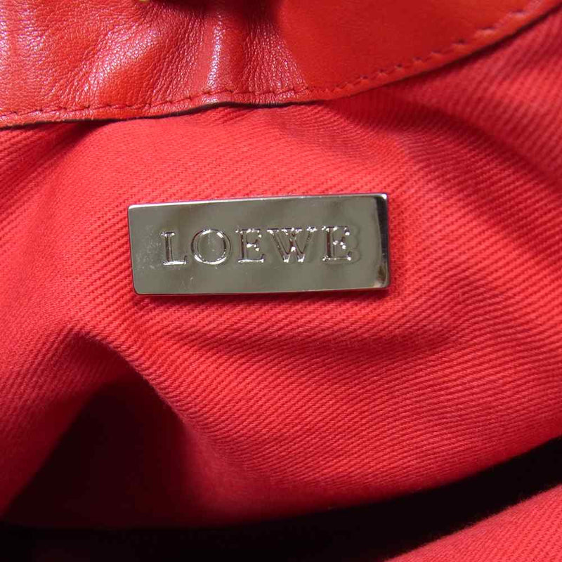 LOEWE ロエベ フラメンコ 2way ハンドバッグ ショルダー レッド系【中古】