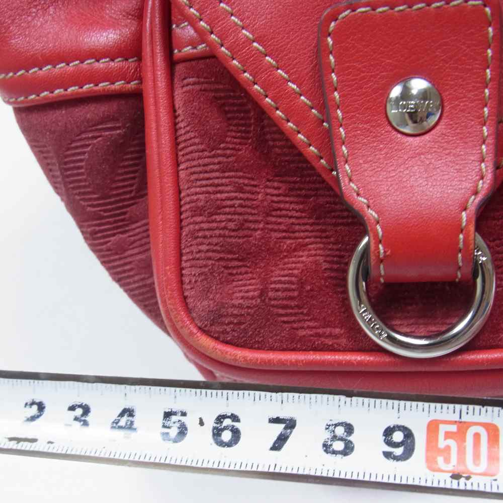 LOEWE ロエベ フラメンコ 2way ハンドバッグ ショルダー レッド系【中古】