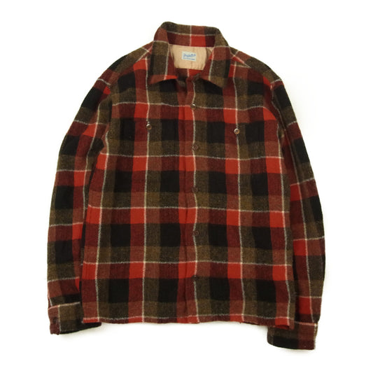 TENDERLOIN テンダーロイン T-WOOL CHECK SHT HB ヘリンボーン ウール チェック シャツ  レッド系 XS【中古】