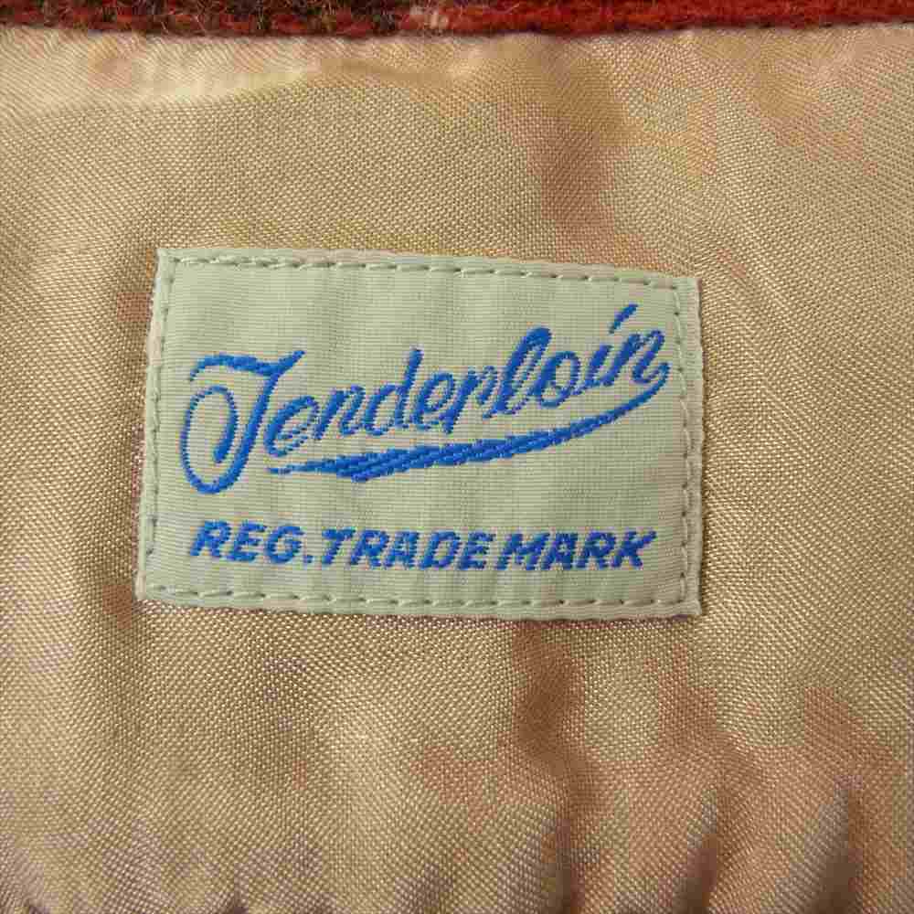 TENDERLOIN テンダーロイン T-WOOL CHECK SHT HB ヘリンボーン ウール チェック シャツ  レッド系 XS【中古】