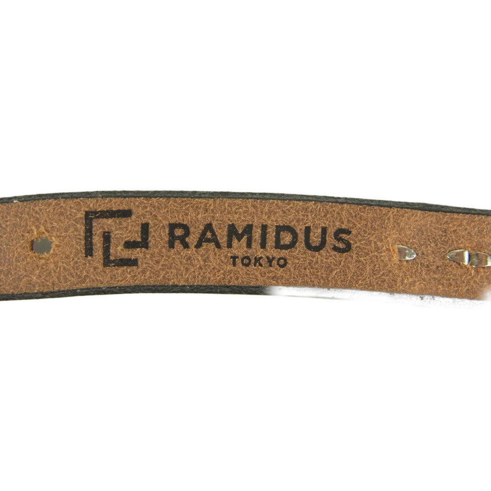 WOLF'S HEAD ウルフズヘッド × RAMIDUS STUDS BELT 15mm ラミダス スタッズ ベルト 15mm ブラック系 36【美品】【中古】