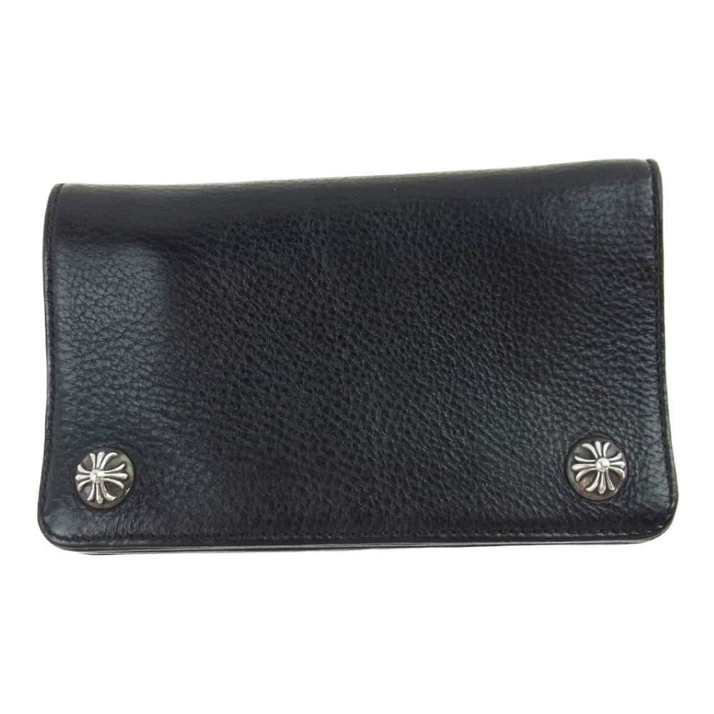 CHROME HEARTS クロムハーツ（原本有） 1ZIP BLK 1ジップ クロスボール ウォレット ブラック系【中古】
