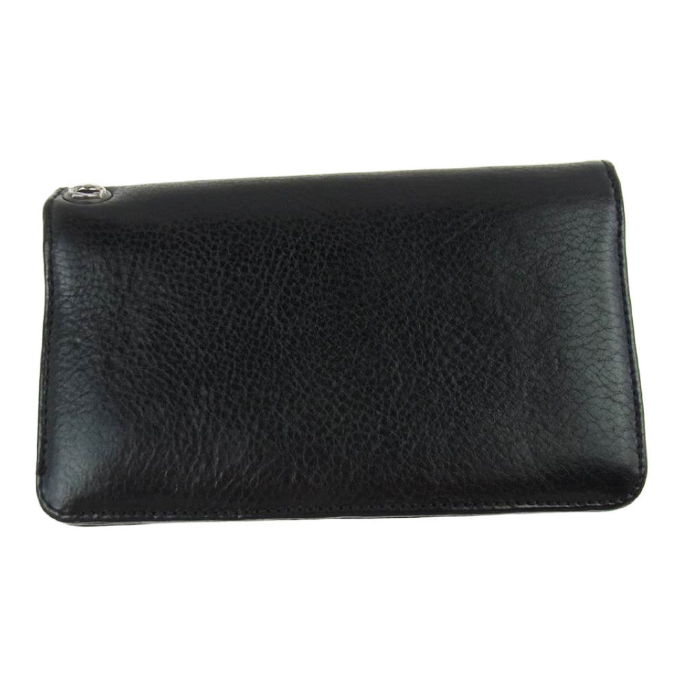CHROME HEARTS クロムハーツ（原本有） 1ZIP BLK 1ジップ クロスボール ウォレット ブラック系【中古】