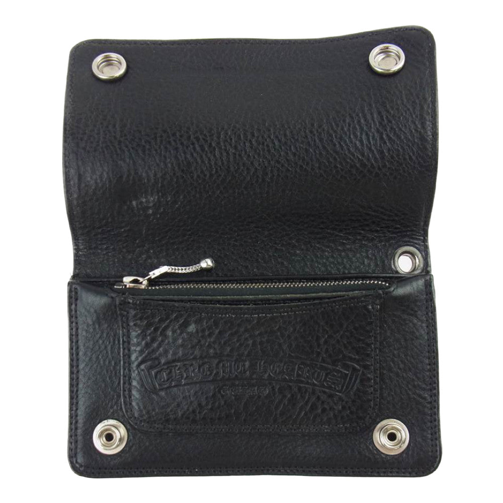 CHROME HEARTS クロムハーツ（原本有） 1ZIP BLK 1ジップ クロスボール ウォレット ブラック系【中古】