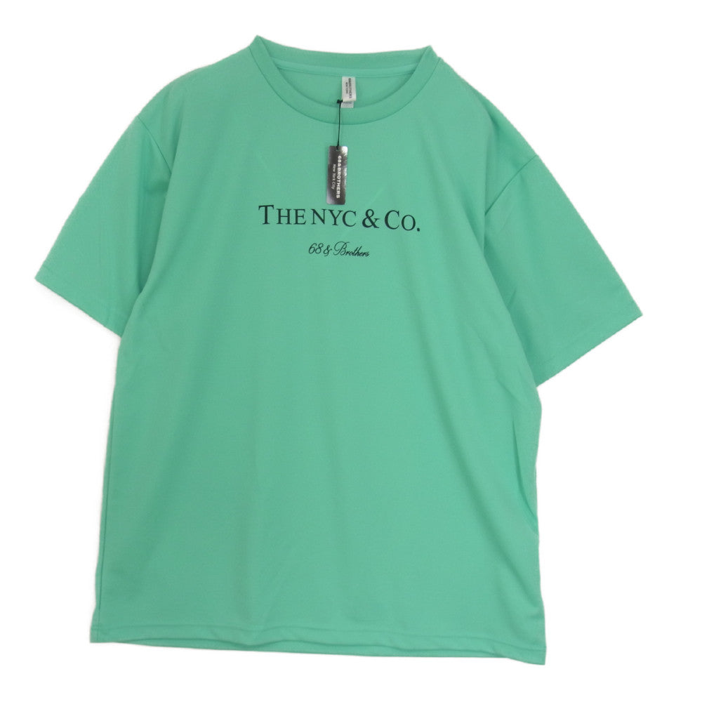 シックスティエイトアンドブラザーズ 22SS S/S Dry Tee ”NYC＆Co.” ドライ 半袖 Tシャツ グリーン系 3L【新古品】【未使用】【中古】