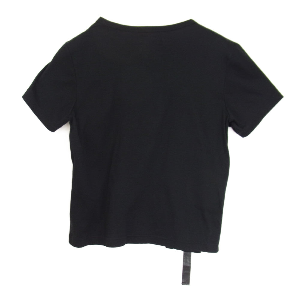 COMME des GARCONS コムデギャルソン AD2016 3R-T004 noir Kei ninomiya ノワールケイニノミヤ AD2016 3R-T004 フェイクレザーテープ プリーツ 半袖 カットソー ブラック系 S【中古】