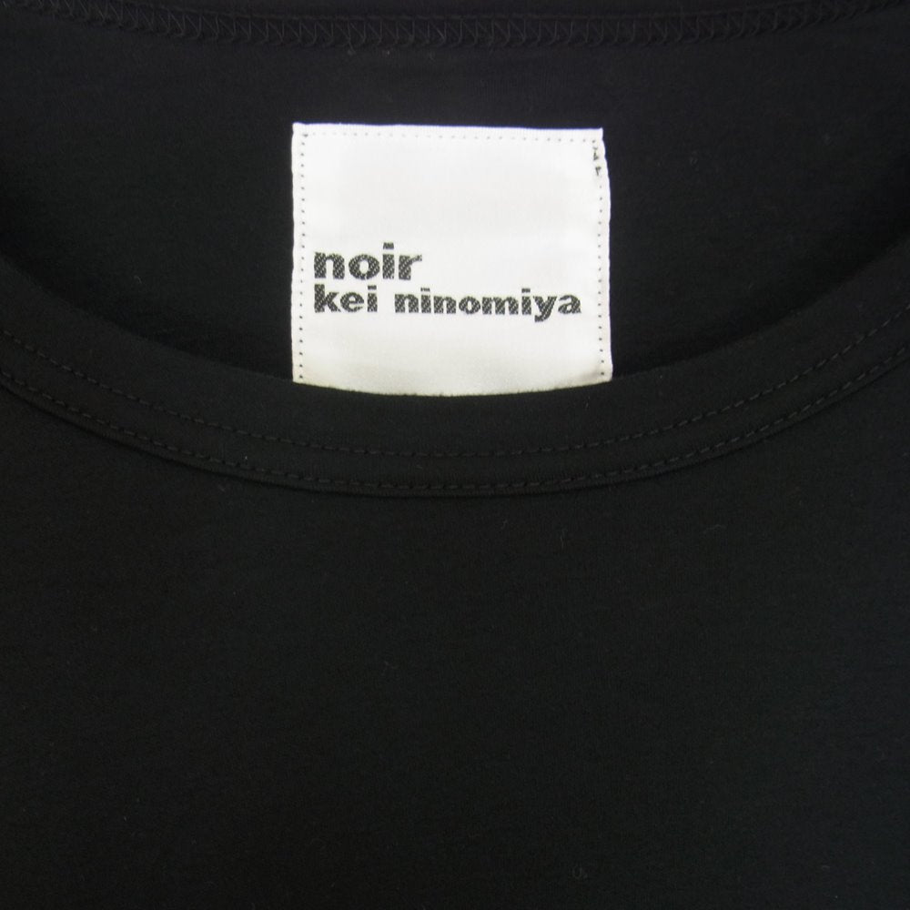 COMME des GARCONS コムデギャルソン AD2016 3R-T004 noir Kei ninomiya ノワールケイニノミヤ AD2016 3R-T004 フェイクレザーテープ プリーツ 半袖 カットソー ブラック系 S【中古】