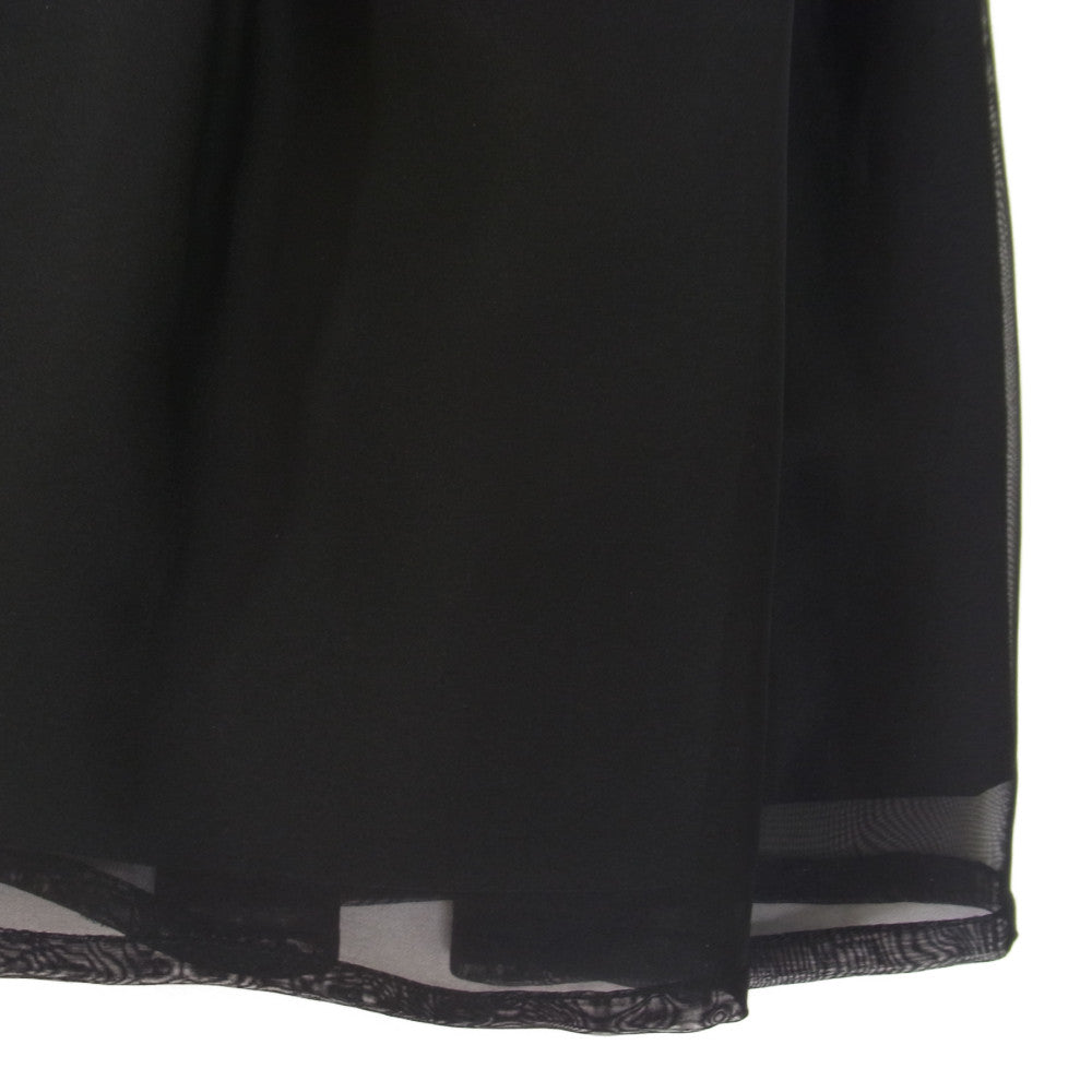 COMME des GARCONS コムデギャルソン AD2016 3R-S005 noir Kei ninomiya ノワールケイニノミヤ AD2016 3R-S005 シフォン切替 ピンタックプリーツ ハイウエスト スカート ブラック系 S【美品】【中古】