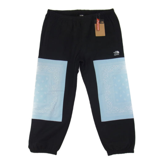 Supreme シュプリーム 22SS × The North Face Bandana Sweatpant ノースフェイス バンダナ スウェットパンツ ブラック系 XL【新古品】【未使用】【中古】