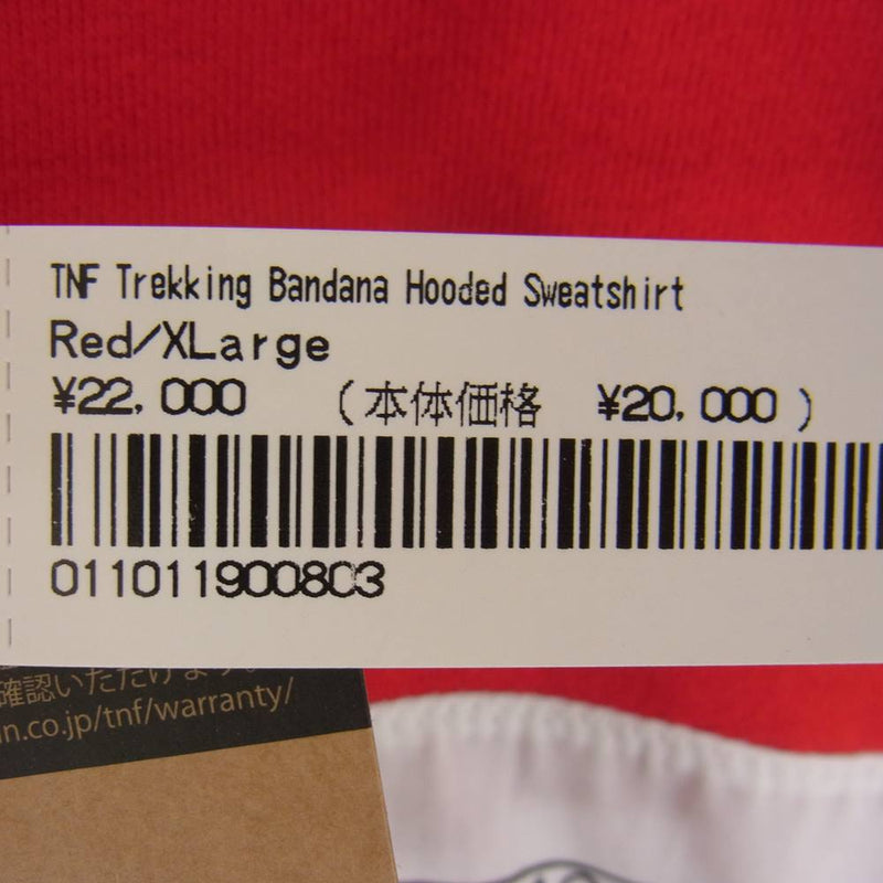 Supreme シュプリーム 22SS × The North Face ノースフェイス Trekking Bandana Hooded Sweatshirt トレッキング バンダナ フーディ スウェット パーカー レッド系 XL【新古品】【未使用】【中古】